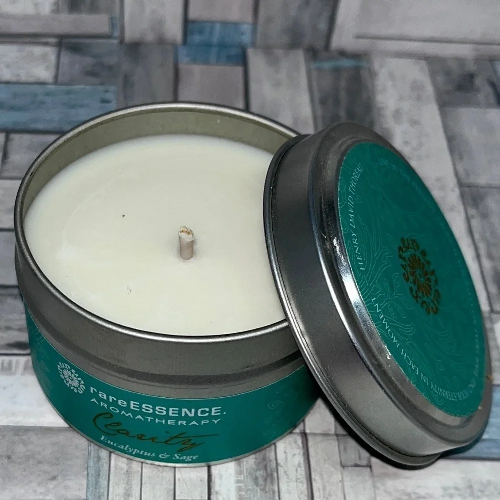 2pk RareEssence Aromatherapy Sm Reed Diffuser Candle Clarity 100% Essential Oil